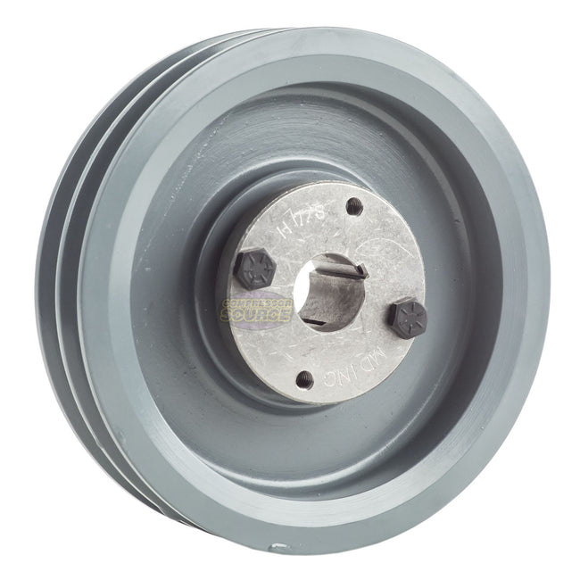 6.25" Double Groove Pulley fits A Section V-Belt 4L with 7/8" Sheave Bushing 2AK64H