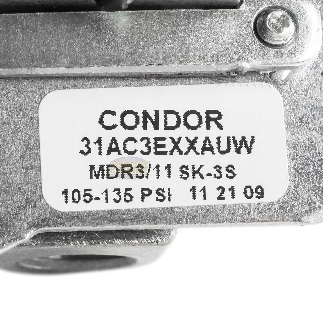 Condor MDR3/11 105-135 PSI 4 Port Pressure Switch Adjustable Overload 1/4" FNPT