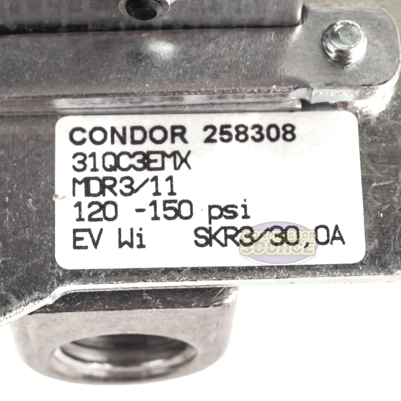 Condor MDR3/11 120-150 PSI 4 Port Pressure Switch Adjustable Overload 1/4" FNPT