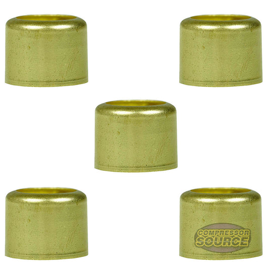 Brass Ferrule 3/4" Outer Diameter 1/2" Inner Diameter Smooth Crimp 5-Pack 32565
