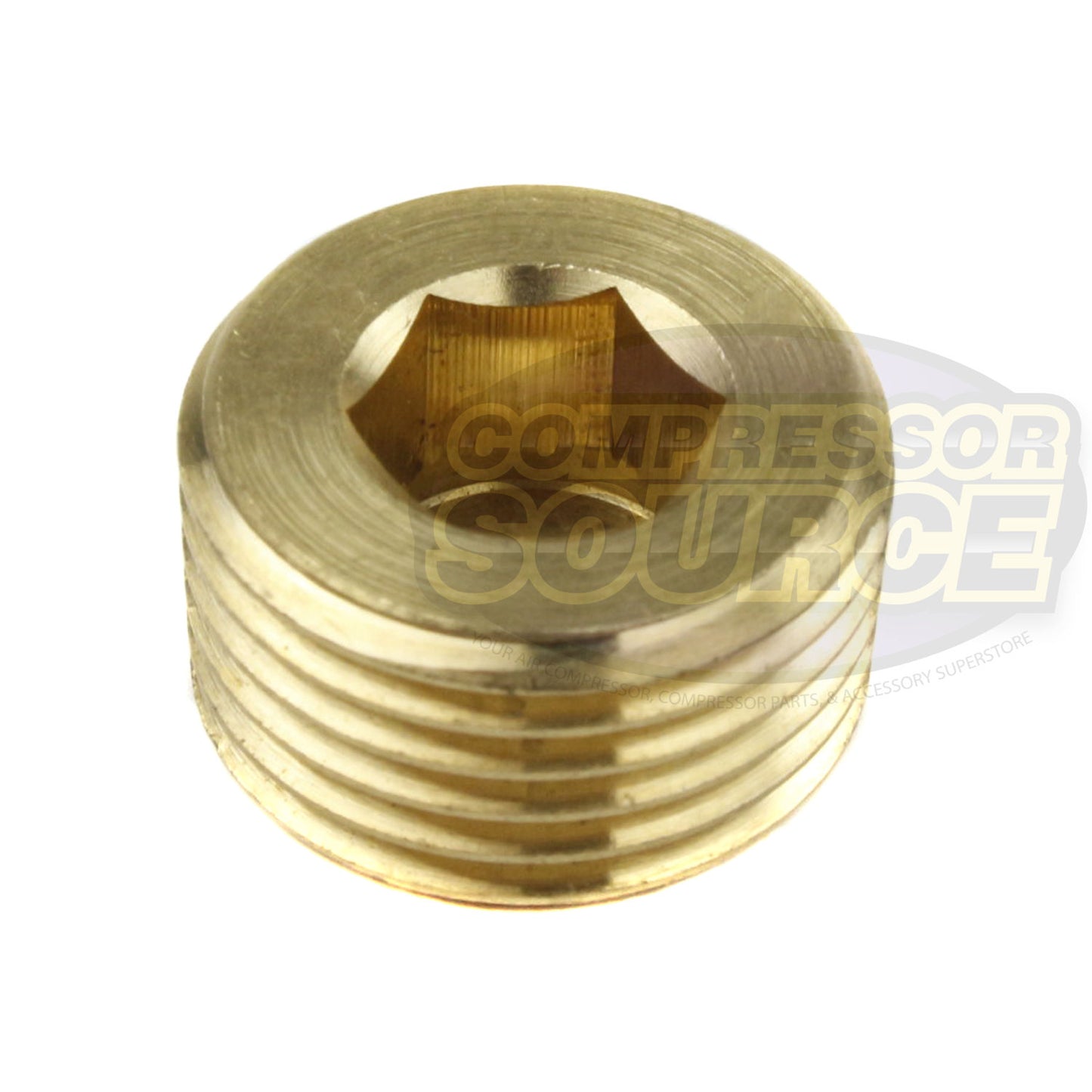1/2"  Brass Male NPT Counter Sunk Head Plug Internal Hex Socket 50136 10-Pack