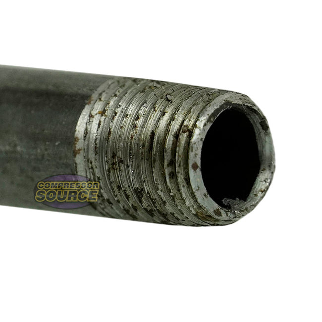 6-Inch Long 1/4-Inch Male NPT Steel Nipple Pipe All Black Durable Design 57030