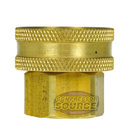 1/2" to 3/4" Female Garden Hose X Female NPTF Swivel Hex Head Adapter 75 PSI Max