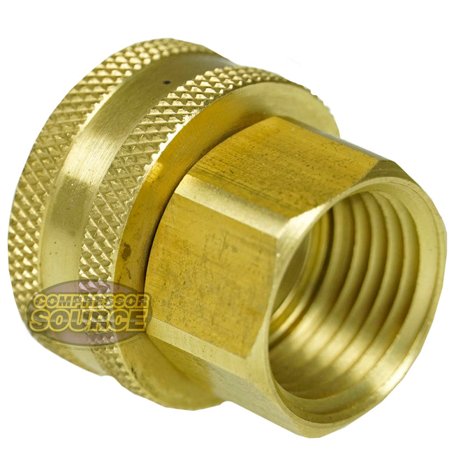1/2" to 3/4" Female Garden Hose X Female NPTF Swivel Hex Head Adapter 75 PSI Max