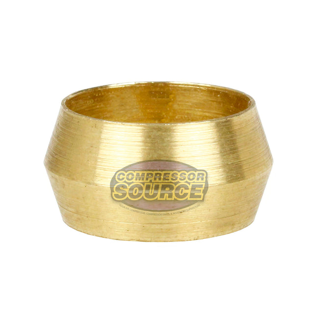 5 Pack 3/8" Compression Sleeve Solid Brass Ferrule for 3/8" Compression Tubing