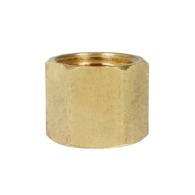 1/4" Compression Nut Hex Shape 7/16"-24 Thread Size Solid Brass Fitting 61C