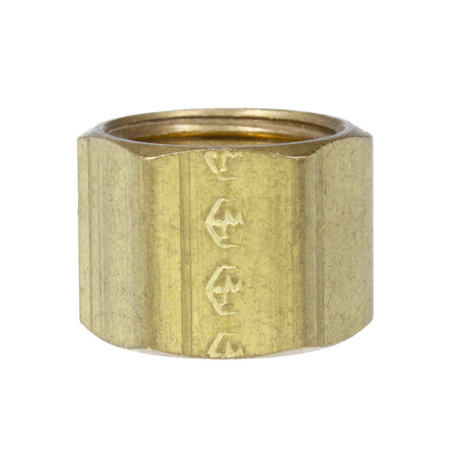 5/16" Compression Nut Hex Shape 1/2"-24 Thread Size Solid Brass Fitting 61D