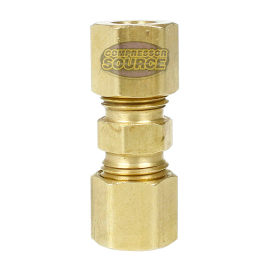 1/4" Brass Compression Tube Equal Union Fitting Corrosion Resistant Single 62C