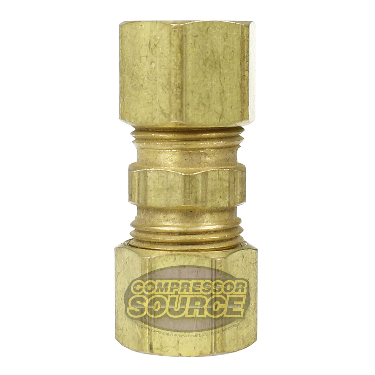 5/16" Yellow Brass Straight Compression Tube Equal Union Fitting Single 62D