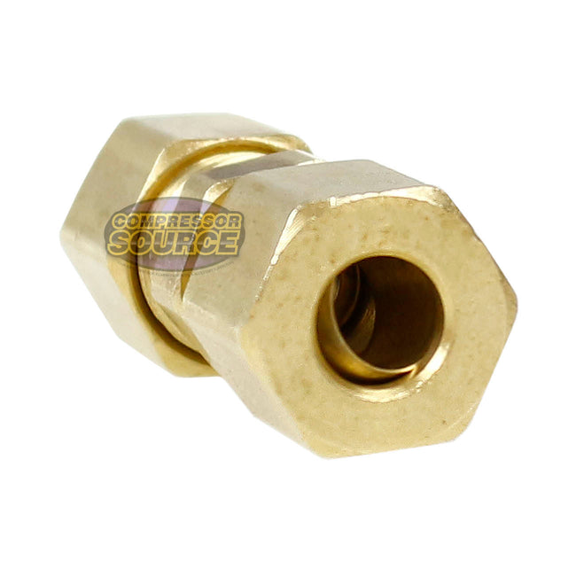 5/16" Yellow Brass Straight Compression Tube Equal Union Fitting Single 62D