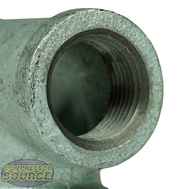 3/4" Three Sided Female National Pipe Thread Galvanized Steel Tee Fitting 64254