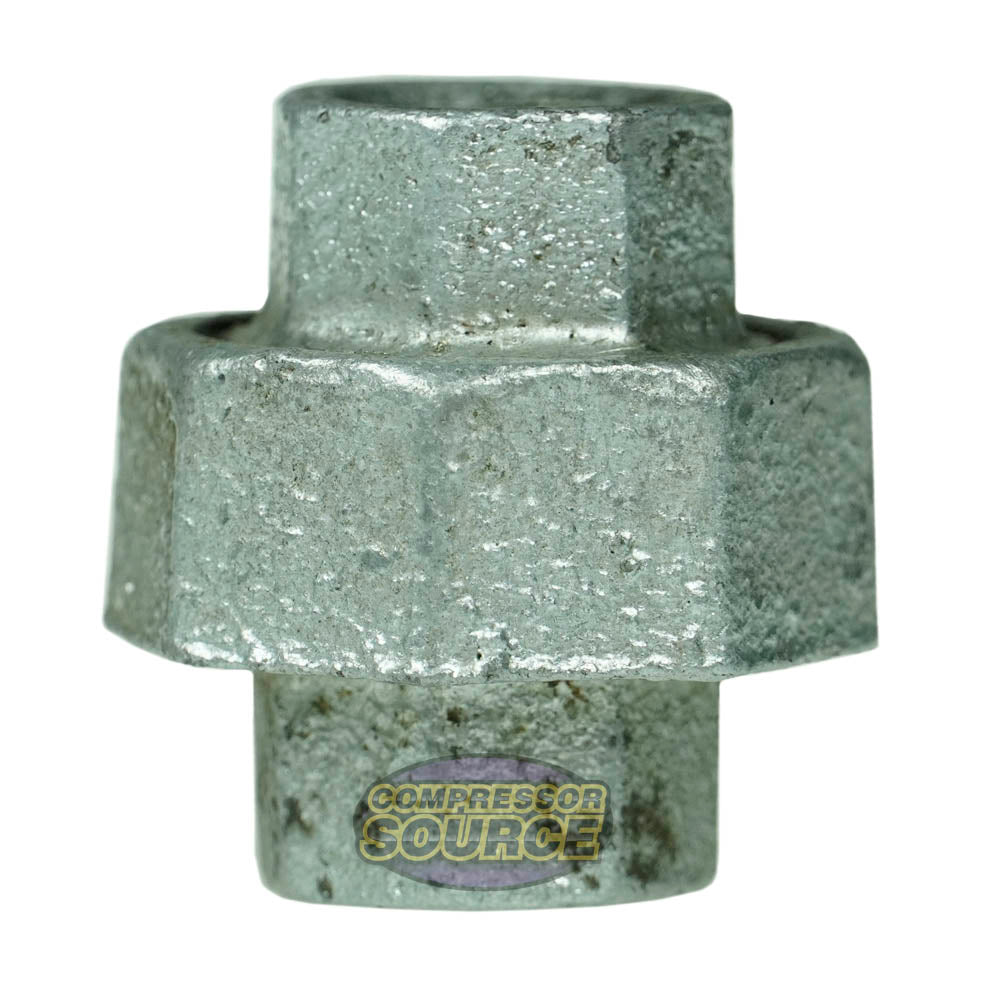 3/8" Double Female National Pipe Thread Galvanized Steel Union Fitting 64602