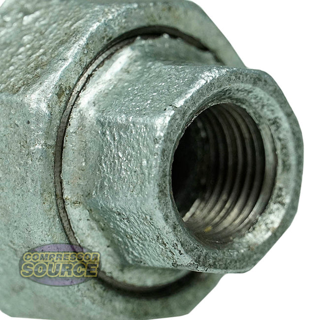 3/8" Double Female National Pipe Thread Galvanized Steel Union Fitting 64602