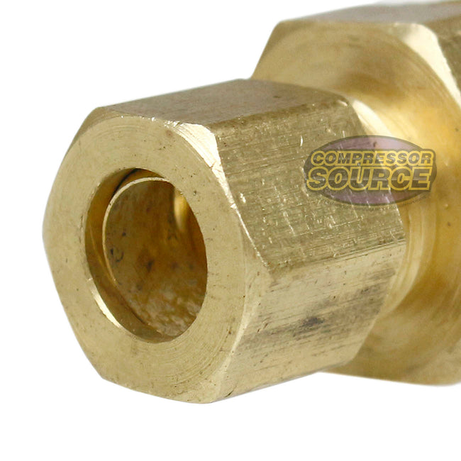 1/2" Male NPTF x 3/8" OD Compression Tube Adapter Solid Brass Pipe Fitting 68EF