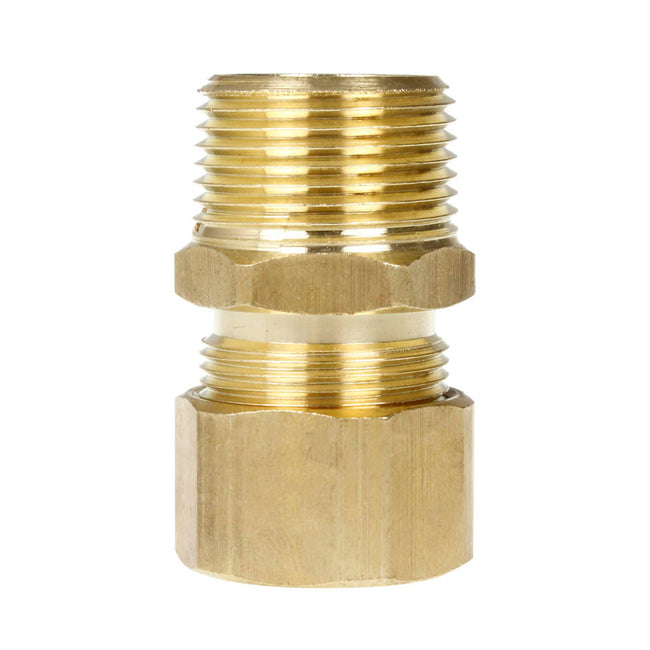 3/4" x 3/4" Tube OD x Male NPTF Compression Adapter Solid Brass Fitting 5-Pack