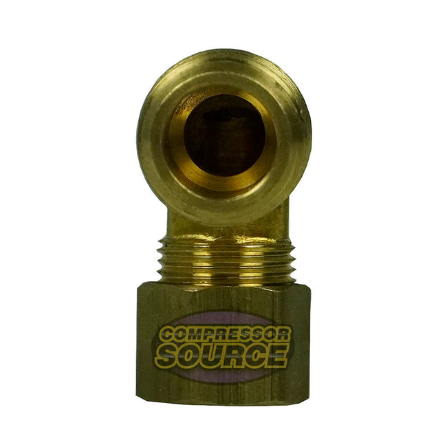 3/8" x 3/8" Compression x Male NPT 90 Degree Elbow Forged Brass Fitting 69EEE