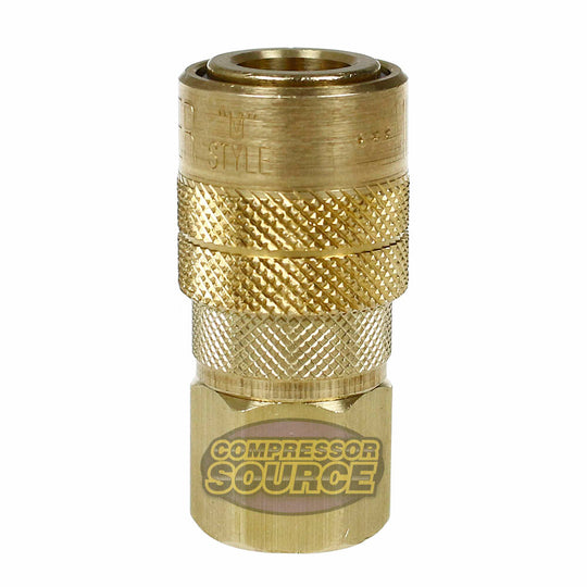 Milton 1/4" FNPT Female M-Style KWIK-CHANGE Coupler Brass 300 PSI Maximum 715BK