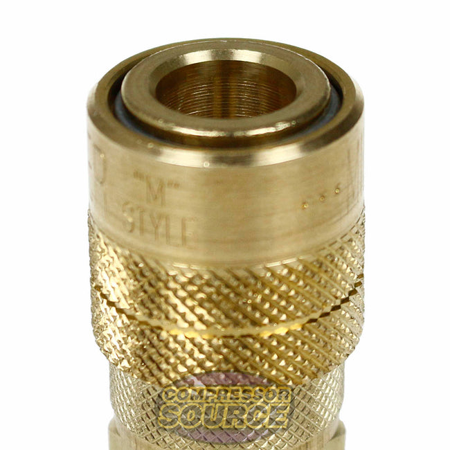 Milton 1/4" FNPT Female M-Style KWIK-CHANGE Coupler Brass 300 PSI Maximum 715BK