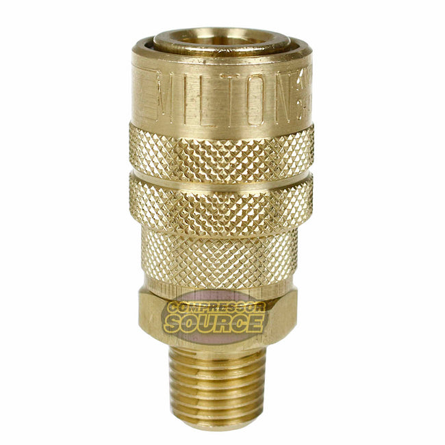Milton 1/4" MNPT Male M-Style KWIK-CHANGE Coupler Brass 300 PSI Maximum 716BK