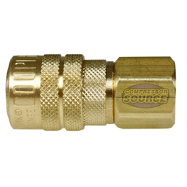 Milton M Style Coupler 3/8" Female NPT Brass Body Buna-N Seal 300 PSI Max 718
