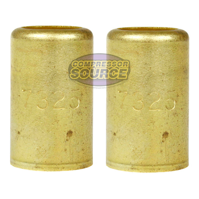 2 Pack Brass Ferrule 9/16" Inner Diameter 7/16" Pierce Smooth Crimp Hose Fitting