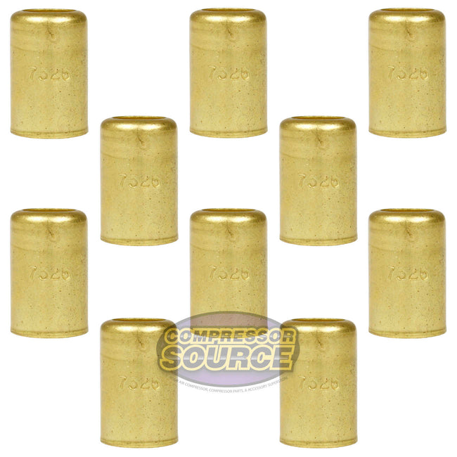 10 Pack Brass Ferrule 5/8" Inner Diameter 7/16" Pierce Smooth Crimp Hose Fitting