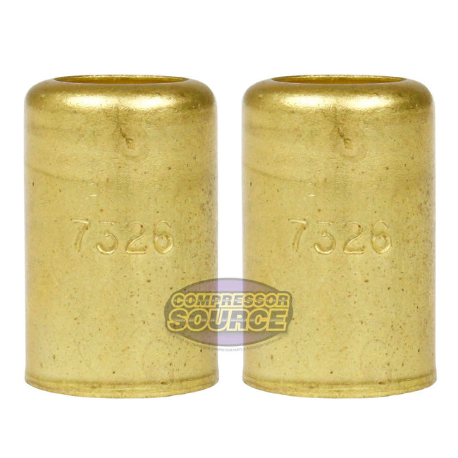 2 Pack Brass Ferrule 5/8" Inner Diameter 7/16" Pierce Smooth Crimp Hose Fitting