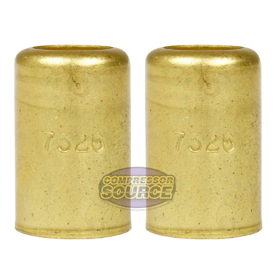 2 Pack Brass Ferrule 5/8" Inner Diameter 7/16" Pierce Smooth Crimp Hose Fitting