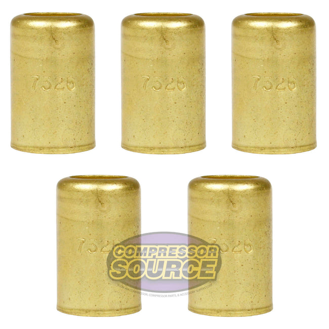 5 Pack Brass Ferrule 5/8" Inner Diameter 7/16" Pierce Smooth Crimp Hose Fitting