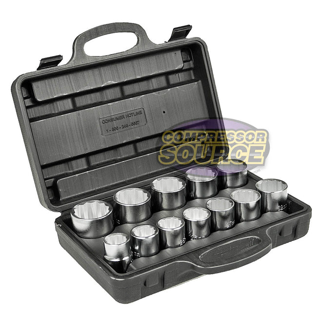 12 Pc 3/4" Drive Socket Set Large 12 Point Metric 22-41mm Sizes Harvest Forge