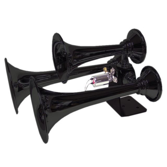 Aggressor Air Horns 3 Tone Steel Train Horn Assembly