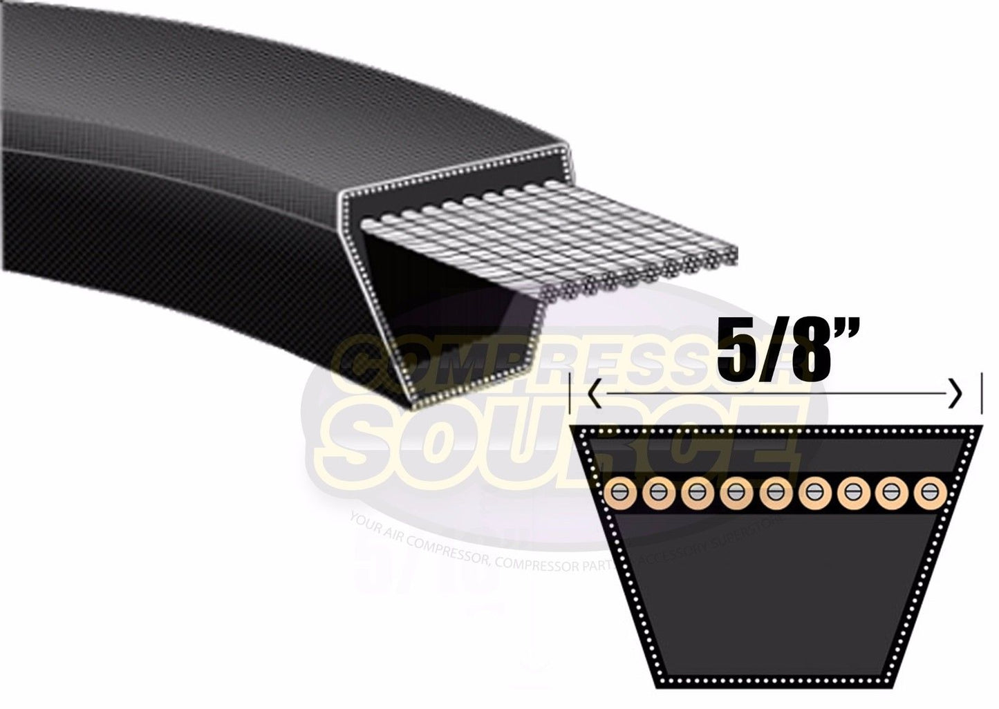 ﻿V Belt 5L520 5/8" x 52" Replacement for Lawn Mower Drive Belt Heavy Duty B49