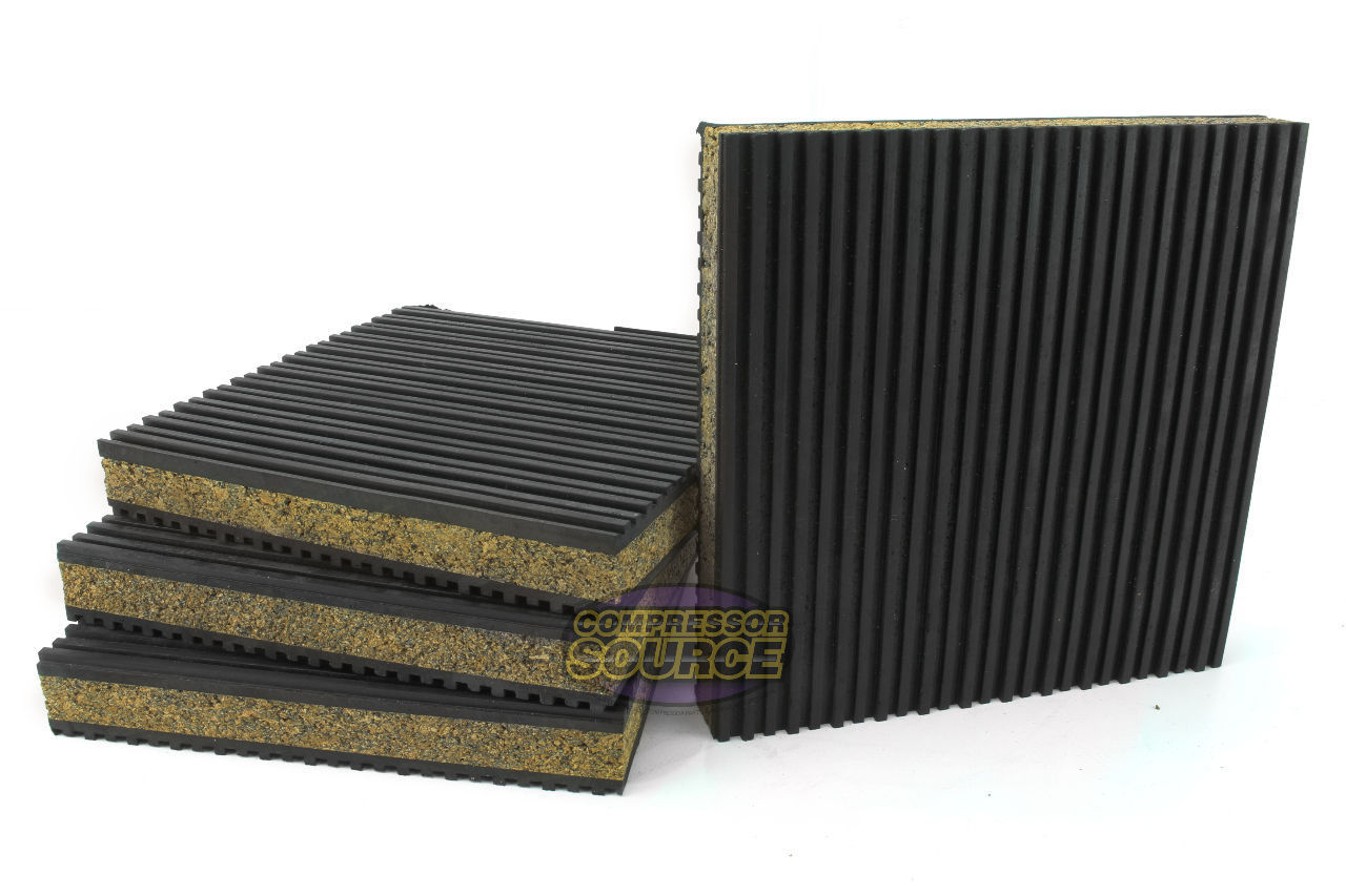 4 Pack Anti Vibration Pad Isolation Dampener Isolation 6x6x7/8 Rubber/Cork