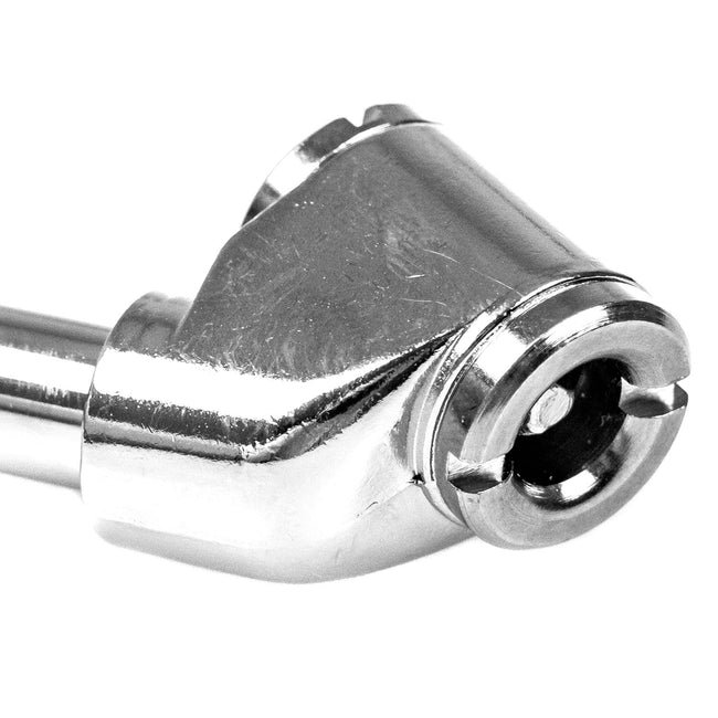 Dual Head Angled Foot Chuck Air Tire Inflator Coil Hose Pneumatics CH16