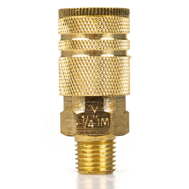 Industrial Style 1/4" NPT 1/4" Body Air Compressor Quick Coupler 6 Ball Bearing