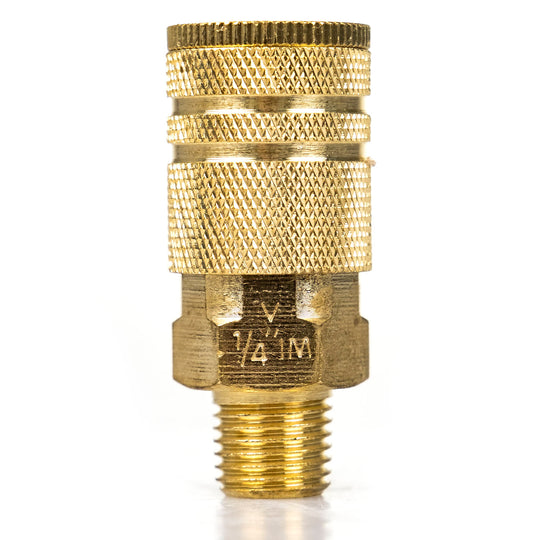 Industrial Style 1/4" NPT 1/4" Body Air Compressor Quick Coupler 6 Ball Bearing