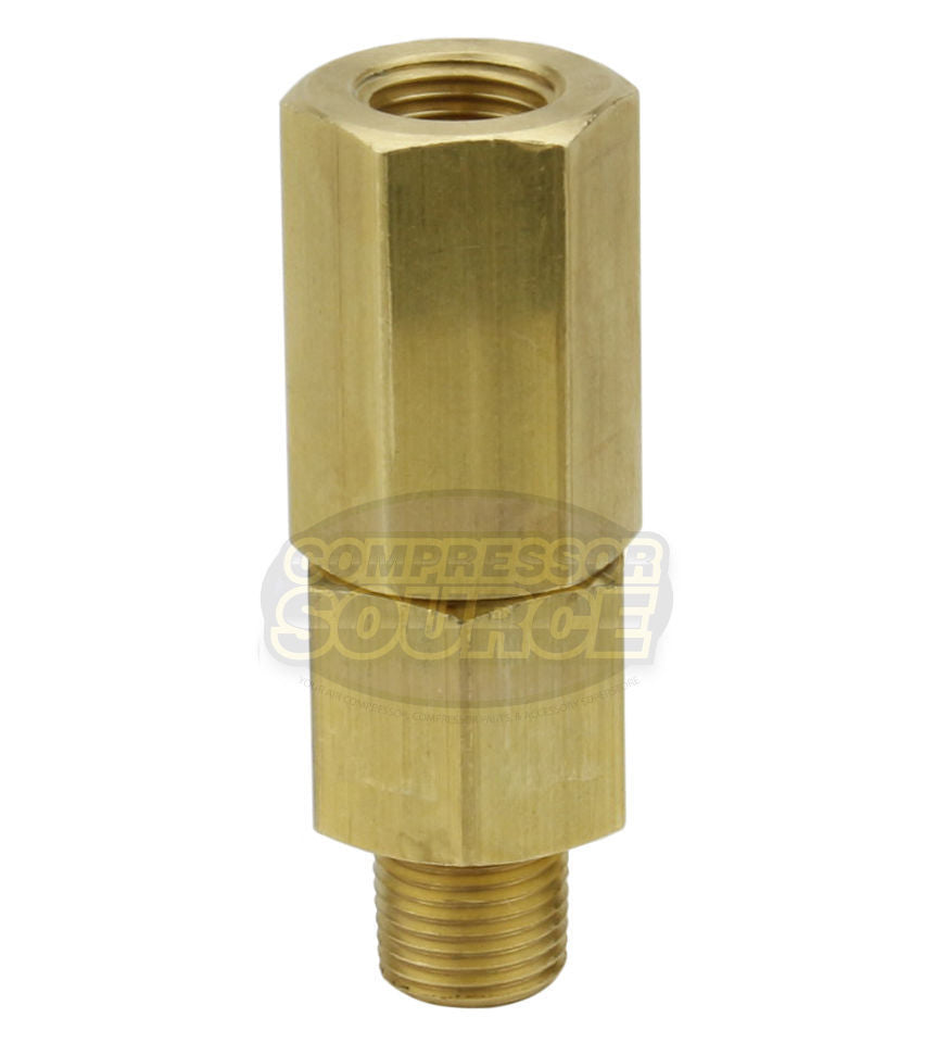 1/8" Male To Female NPT Solid Brass Check Valve 500 PSI