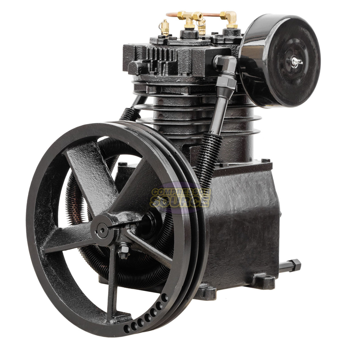 Compressor Head Unloader 5 HP 2 Stage 2-Cylinder 19 CFM Air Compressor Pump Head Unloaders Incl ...