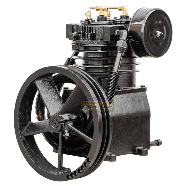 5 HP Two Stage 2-Cylinder 19 CFM Air Compressor Pump w/ Head Unloaders