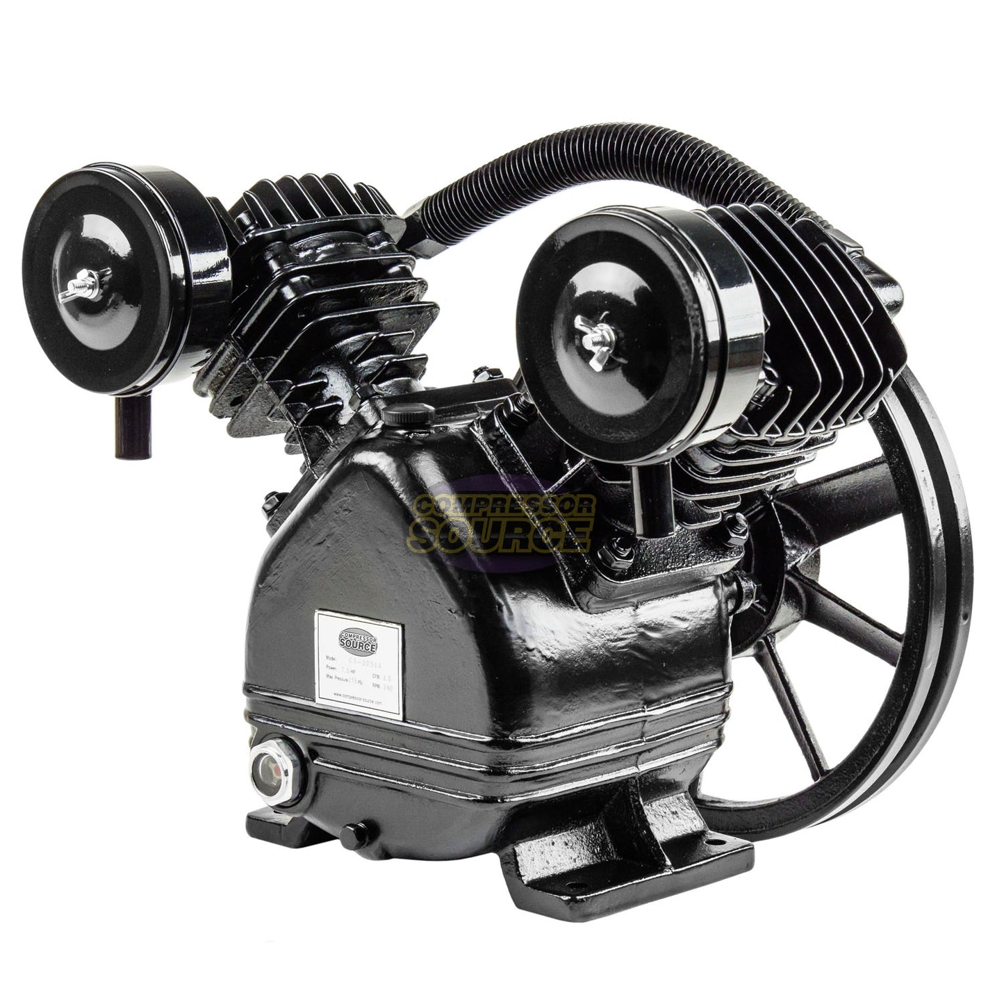2 - 3 HP Replacement Air Compressor Pump Single Stage Two Cylinder 7 CFM