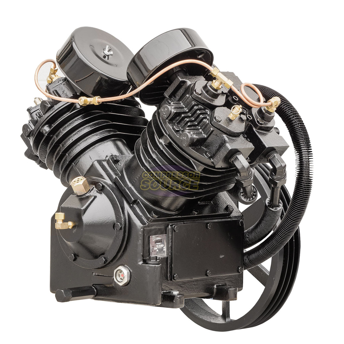 Compressor Head Unloader 7.5 - 10 HP 2-Stage 4-Cylinder 39 CFM Air Compressor Pump w/ Head ...