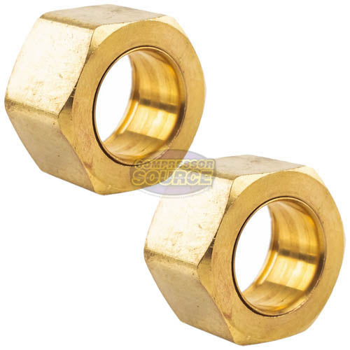 2 Pack 1/2 x 3/8 Male NPT Connector Brass Compression Fitting
