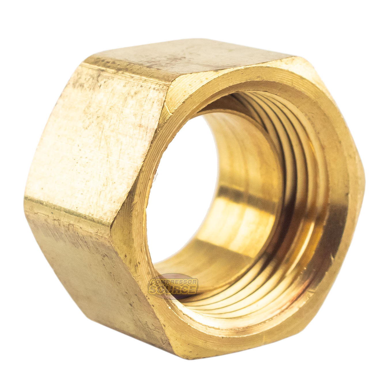 2 Pack 1/2" Compression Nut & Ferrule Combo for 1/2" OD Tube Brass Sleeve Nut