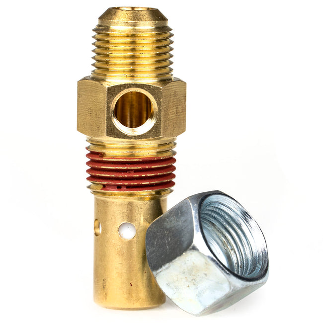 1/2" Flare x 1/2" Male NPT Brass Air Compressor In Tank Check Valve w/ Flare Nut