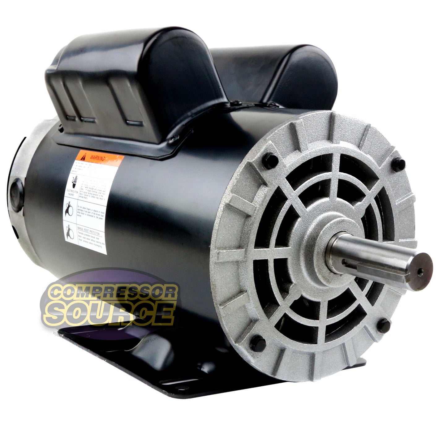 5 HP Compressor Duty Electric Motor 1 Phase 3450 RPM 56 Frame 7/8" Shaft 230V