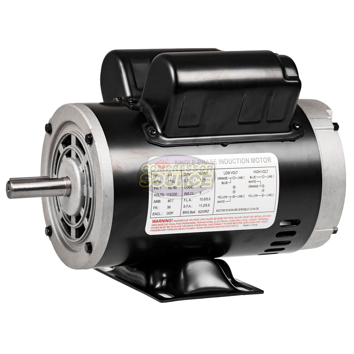 230 V 3.7 HP 3450 RPM Electrc Motor Compressor Duty 56 Frame 1 Phase 5 230 V 3.7 HP 3450 RPM Electrc Motor Compressor Duty 56 Frame 1 Phase 5