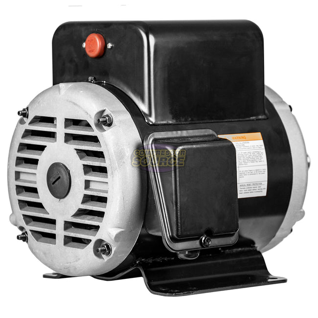 3 HP Single Phase Electric Motor 1725 RPM 184T Frame 230V ODP EMZ
