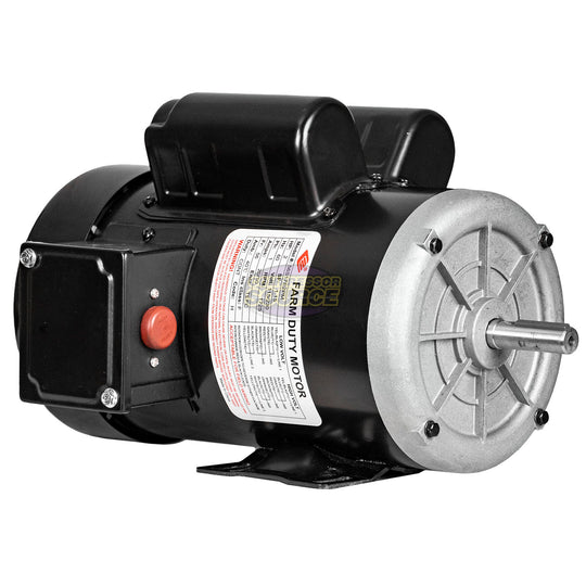 2 HP Single Phase Farm Duty Electric Motor 56 Frame 1725 RPM 115/230V TEFC EMZ 56S17E2PM