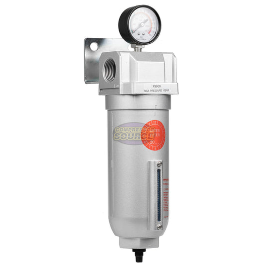 1" Inline Water Moisture Filter Trap Separator Air Compressor Cyclone Auto Drain