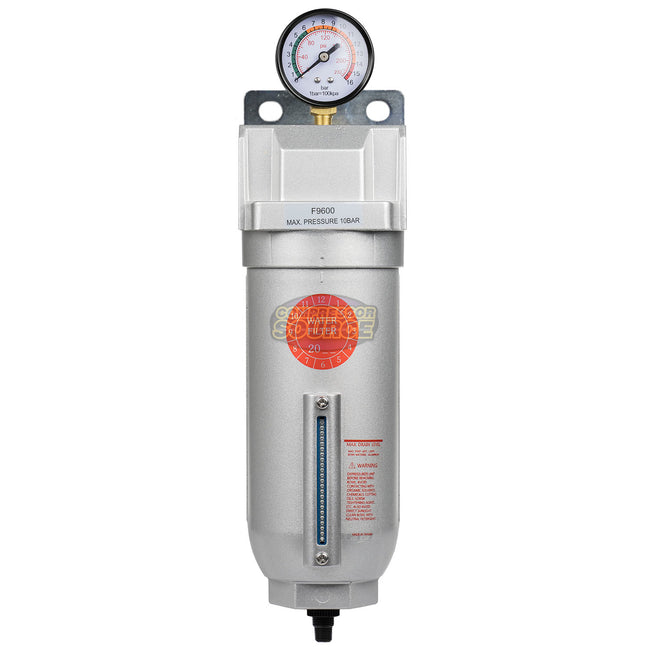 1" Inline Water Moisture Filter Trap Separator Air Compressor Cyclone Auto Drain